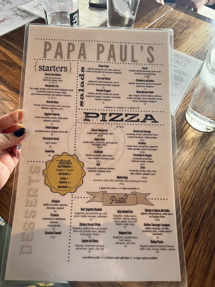 Papa Paul's Brick Oven Pizza & Pasta: Italian Restaurant in